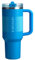 Stanley Quencher ProTour Flip Straw Tumbler with Leakproof Lid 40 oz | Built-In Straw & Handle | Cupholder Compatible for Travel | Insulated Stainless Steel Cup | BPA-Free | Azure Fade
