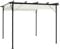 ShGaxin Pergola mit Versenkbarem Dach, Balkon Pavillon, Beschattung Terasse, Gartenpergola, Garten Verzierung, Cremeweiß 3x3 m Stahl