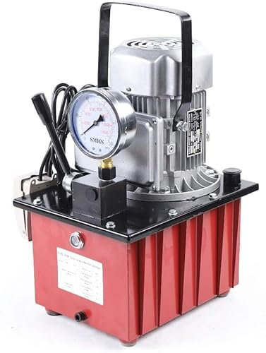 Bomba hidráulica eléctrica, bomba hidráulica eléctrica de 750 W con válvula manual bomba hidráulica, bomba de toma de fuerza para tractor 7L capacidad de aceite