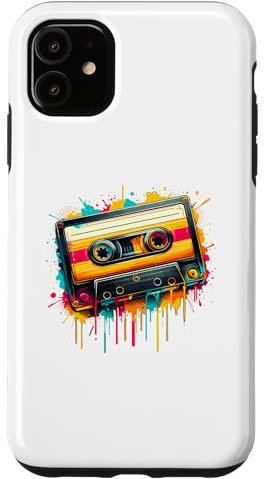iPhone 11 Splash Art Cassette Player Music Tape Recorder Case