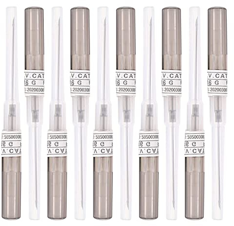 PEPAX Piercing Nadeln 16G 10 Stück Hohlnadeln Katheter Nadeln | Für Nase Ohr Bauch Nabel Nippel Body Piercing Zubehör Verschiedene Anwendungen