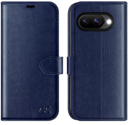 OCASE Handyhülle für Google 9A Hülle Standfunktion Blau | Kartenfach RFID-Sperrung Schutzhülle Lederhülle Klapphülle Kartenfach Flip Cover Leather