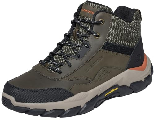 Skechers Santoro Hopkins Bottes de randonnée pour homme, Maille synthétique en cuir olive, 48.5 EU
