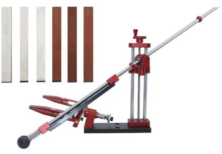 Goufride Kit de Afilado de Cuchillos de áNgulo Fijo con RotacióN de 360° - Afilador de Cuchillos Profesional con Piedras de Afilar-A