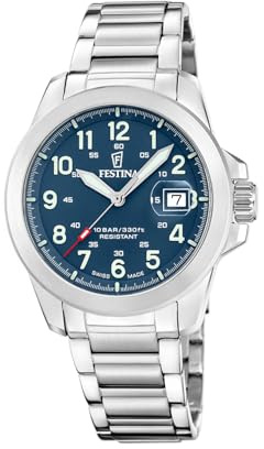 Festina Swiss Made Herrenuhr aus Edelstahl mit Armband F20081/2