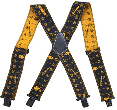 Monetais Tool Suspender Adjustable Elastic Heavy Duty Straps With 4 Clips Tool Belt For Men