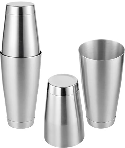 UNGFEI 2 Pack Boston Cocktail Shaker, 28oz & 18oz Tin-on-Tin Drink Shaker Mixer Professional Bartender Tool for Bar Restaurant Home Pub