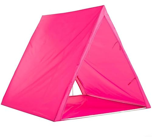 Tente tipi pour enfants pour jeux d'intérieur et d'extérieur, tente de dessin pliable pour enfants avec cadre en PVC stable, maison de jeu portable blanche pour anniversaire, Noël, 1,2 m (rose)