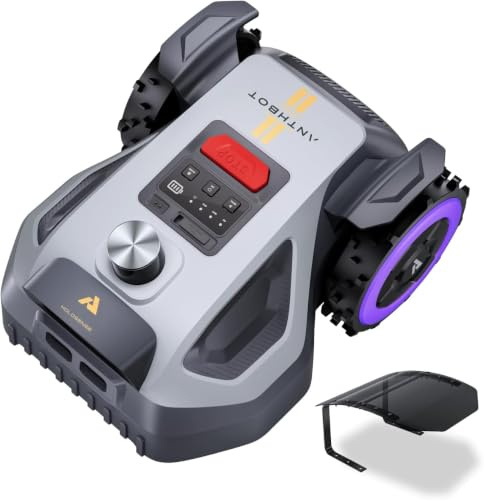 ANTHBOT M5 Pro Mähroboter ohne Begrenzungskabel, bis zu 600 m², mit Garage | HoloSense Quad-Fusion | RTK-Signalverstärker | 360° LiDAR, RTK/NetRTK & KI-Kamera | Für komplexe Gärten | 1.000+ Hindernisse