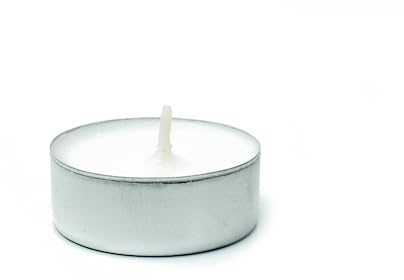We Can Source It Ltd - White Tea Light Candles with Cup Holder - Safe 8 Hours Burn Smokeless Wax Tea Lights, Europe Made - Unscented Candles Hospitality for Christmas, Wedding, Events - Pack of 400