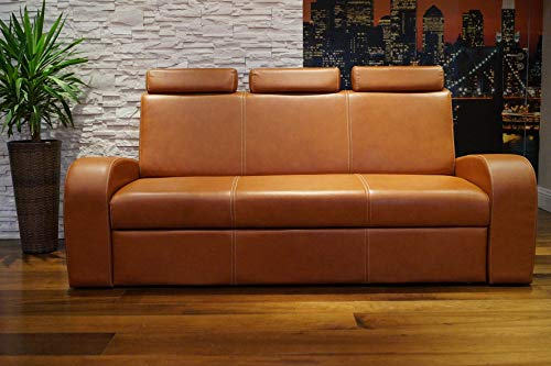 Quattro Meble Echtleder 3 Sitzer Sofa Antalya II Extra 3z Breite 200cm mit Schlaffunktion Ledersofa Echt Leder Couch große Farbauswahl !!!