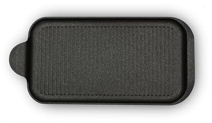 RISOLI' | EXPLORA, Fingergrill Piastra Antiaderente 32x16 cm, Griglia per Barbecue, Gas o Forno, in Alluminio Fuso Riciclato, Made in Italy