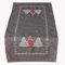 Raebel Tischdecke grau 40 x 85 cm Weihnachten Mitteldecke Tischdeko Silber rot Bäume