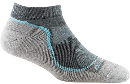 Darn Tough Vermont Women's Light Hiker No Show Lightweight Hiking Sock (Style 1986) - Grey/Slate, Large