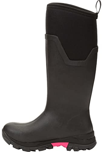 Muck Boots Damen Women's Arctic Ice Tall Agat Gummistiefel, Schwarz Hot Pink, 40 EU
