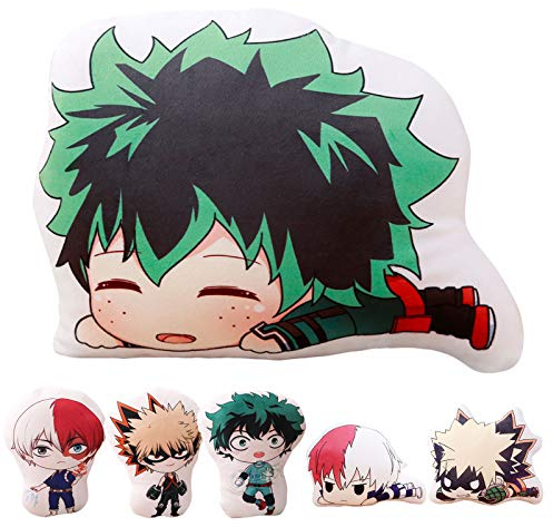 Zhongkaihua My Hero Academia Kissen Ainme My Hero Academia Plüschpuppe Cartoon Izuku Todoroki Bakugou Kissen Puppe Spielzeug Dekoration,super weich gefülltes Kissen Kissen Spielzeug Brithday Geschenk