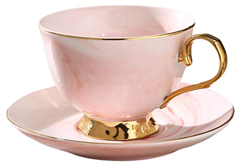 Cabilock Eleganter Marmormuster Kaffeebecher Mit Untertasse Stilvolle Teetasse Für Getränke Für Zuhause Geburtstagsfeiern Und Hochzeiten