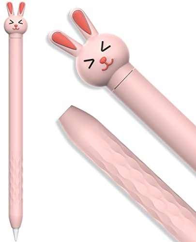 AhaStyle Mignon Dessinée Coque pour Apple Pencil Pro (2024) et Apple Pencil 2e Génération, Silicone Souple Case Cover Accessoires Compatible avec Charge Magnétique et Double Tap