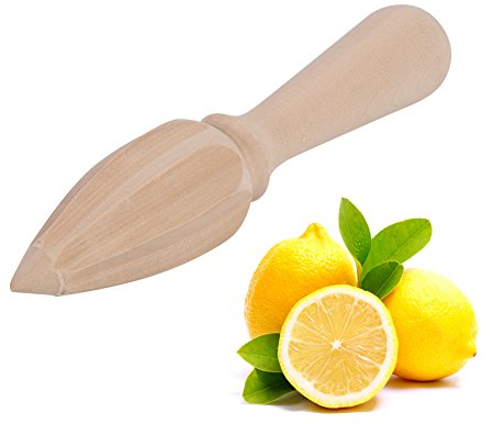 BORDSTRACT Wooden Lemon Reamer, Lime Orange Manual Hand Squeezer Fruit Juicer Citrus Squeezer Natural Wood Squeezer for Kitchen Home
