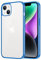 iCatchy for iPhone 14 Case 6.1-Inch, Shockproof Bumper Phone Cover, Anti-Yellowing Clear Back Compatible with iPhone 14 (Blue)
