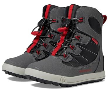 Merrell Snow Bank 4.0 WTRPF Schneestiefel, Grey/Black/RED, 37 EU