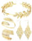 Diamday Grecian Goddess Kostüm Zubehör Set für Frauen Blatt Stirnband Spule Oberarm Armband Ohrringe für Hochzeit Toga Party