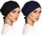 2er Pack Kopftuch Damen Hijab Undercap Hijab Cap Hijab Kopftuch Klassische Slouch Beanie Mütze Islamische Muslimische mit Tie Back Solid Color Hijab Mütze Kopfbedeckung Chemo Kopftuch Schlafmütze
