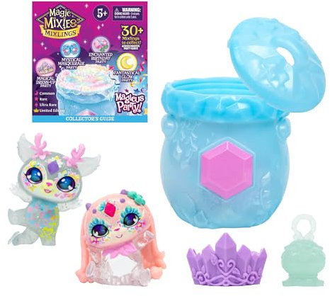 Magic Mixies Mixlings Magicus Party Fizz & Reveal 2er-Pack Kessel | mit magischem Konfetti Fizz Unboxing | 4 neue Magicus Party Mixling Powers zum Entdecken | 30+ zum Sammeln