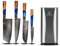 Küchenkompane – Edelstahl Messerset Damast mit Edelstahl Messerblock | 8-teiliges Küchenmesser Set | rostfrei & scharf | Designed in Germany