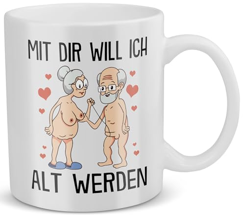 22Feels Paar Tasse Jahrestag Geschenk Ehefrau Ehemann Hochzeitstag Freund Freundin Valentinstag Sie Ihn Beziehung Liebe Spruch Mit Dir Alt Werden