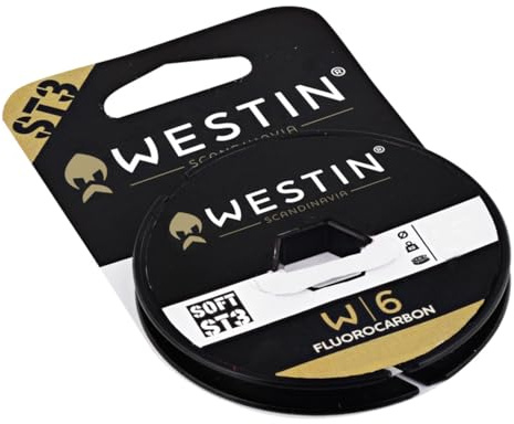 Westin W6 ST3 Fluorocarbon Clear 0,92mm 49,2kg - 20m Vorfachschnur, Vorfachmaterial, Angelschnur
