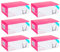 Tradineur - Pack de 6 Cajas de 6 Vasos Modelo Aras - Capacidad: 365 ml - Fabricado en Vidrio Resistente - Apto para lavavajillas - Tamaño Aprox: Ø 8 x 12 cm - 36 Uds Totales