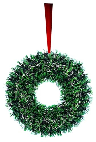Runder Weihnachtskranz für Haustür, Kamin, hängende Girlanden, Fenster, Wand, Tür, Heimdekoration, 2024, Navidad, Weihnachtsfeier-Dekoration, 42 cm