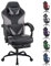 Play haha.Gaming chair Office chair Swivel chair Computer chair Work chair Desk chair Ergonomic Chair Racing chair Leather chair Video game chairs (Grey,With footrest)