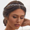 Zoestar Strass Hochzeits Haarreifen Silberne Kristall Haarreif Braut Haarschmuck Blatt Funkelnde Haarband Kopfschmuck für Frauen und Mädchen