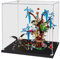 HCAEIOFJ Clear Acrylic Display Case for LEGO DREAMZzz 71461 Applicable for Fantastical Tree House Toy Display Box Gift(Display Case Only) (Black Bottom 3mm)