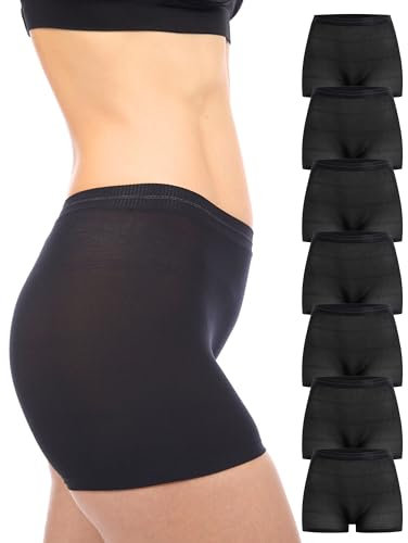 Herzmutter Wochenbett Unterwäsche - 7er Set - OekoTex - Postpartum Unterwäsche - nach Geburt-Kaiserschnitt - Einweg Unterhosen Damen - Mama-Slip - 9400 (Schwarz, XL-XXL)