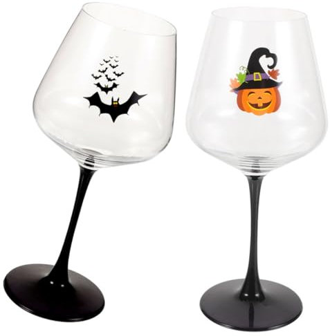 PRETYZOOM 2 Pz Bicchieri Alti Bicchieri Di Halloween Bicchieri Da Zucca Calice Da Festa Bicchieri Da Vino Colorati Calici Da Vino Riutilizzabili Bicchieri Da Cocktail Tazze Da Bar Bicchiere