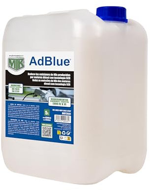 MOTORKIT AdBlue Additive in 5 litre Bottle with Nozzle. For Diesel Engines with SCR Technology. Reduces NOx Emissions and Meets EURO IV, V and VI Requirements