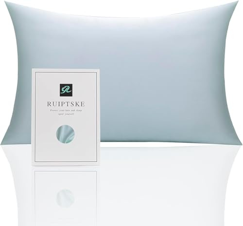 Kissenbezug aus Seide, 100 % Seide, 22 Momme, Öko-TEX®-zertifiziert, Vorteile für Haar und Haut, Anti-Aging, Anti-Staubmilben (hellgrün, 40 x 60 cm)