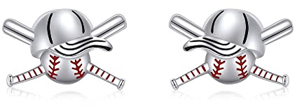 VENACOLY Baseball Ohrringe 925 Sterling Silber Baseball Ohrringe für Frauen Sport Ohrstecker Baseball Schmuck Geschenke für Frauen Männer