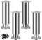 LRHAFET Pieds de meubles réglables en hauteur - En métal inoxydable - Pour armoire, meuble TV, lit, canapé, table de chevet, chaise d'apprentissage, 20 cm