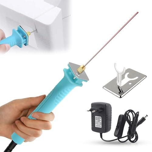 Afenau Elektrischer Schaumstoffschneider, 30W Styroporschneider Heißdrahtschneider, 15 cm Schaumstoff Schneider Elektrisch, AC100-240V Styropor Schneidegerät, Styropor Schneider für Schnittkanten