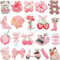 BSITSSS 20pcs Patches for Clothing Pink Pattern Embroidered, Iron on Patches for Clothing, Cute Clothes Patche, Iron-on Patche for Clothes for Jackets Hats Backpacks Jeans DIY Craft