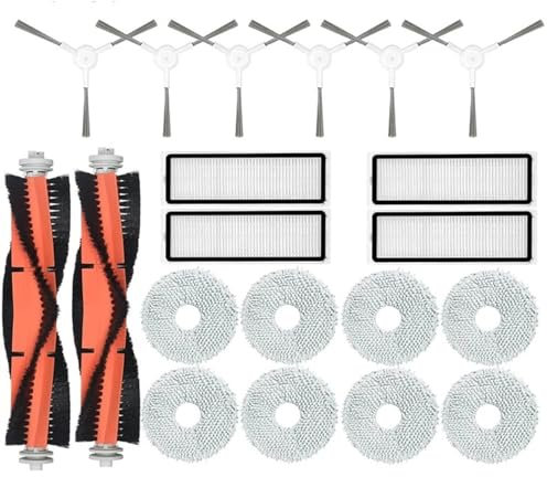 Kit di accessori di ricambio per robot aspirapolvere Xiaomi S10+ / S10 Plus, include spazzola laterale principale, filtro Hepa, panno straccio, confezione da 20 pezzi per pezzi di ricambio spazzole