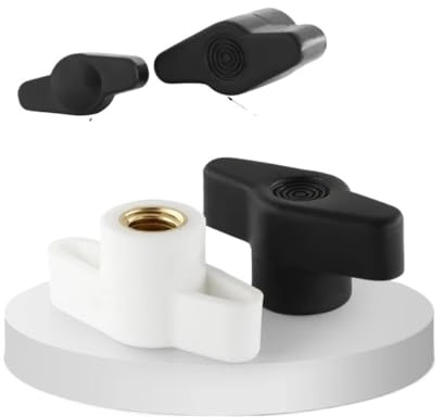 SellGood Handmutter 10 Stück Kunststoff T-Griff Handknopf Bakelit Muttern M4 M5 M6 M8 Z-Typ Mechanisch einstellbar Daumen Festziehen Mutter(Through Hole(White),M8 (Head 36mm))
