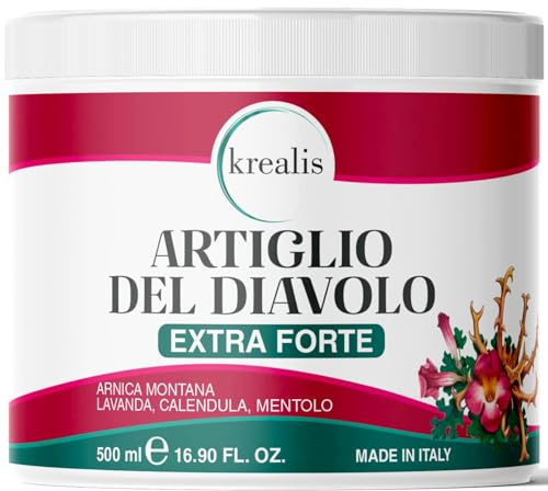 Artiglio del Diavolo Extra Forte, Gel Concentrato x Muscoli e Articolazioni | Gel Artiglio e Arnica per dolori articolari e muscolari, cervicale, contratture e mal di schiena. Azione intensa, 500ml