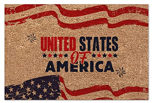 Eingangstürmatte Vereinigte Staaten Von Amerika Usa Flagge Weich Fußmatten Badezimmer Schmutzabweisend Teppich Für Terrasse Flur Indoor 60X40Cm