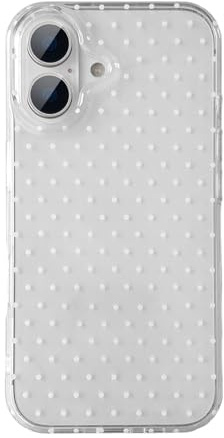 QLTYPRI for iPhone 16 Case Cute Polka Dot Phone Case, Clear | Polka Dot Aesthetic Phone Case for Girls Women, Raised Camera Protection, Durable TPU Slim Shockproof Protective Phone Cover