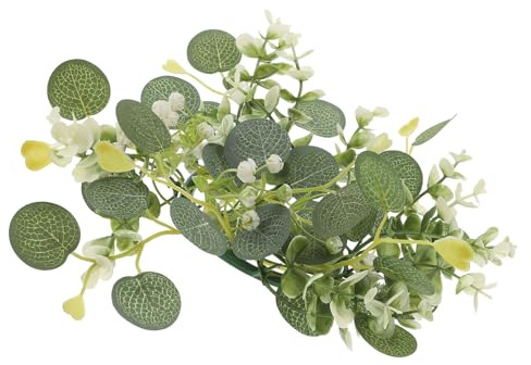 Lurrose Grüner Eukalyptus Kerzenring aus Pe für Hochzeitsdekoration und Wohnambiente Langlebig ohne Verblassen Vielseitig als Tischkranz oder Türschmuck Einsetzbar